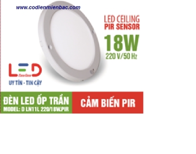 ĐÈN LED ỐP TRẦN CẢM BIẾN D LN 11L/220/18W - RẠNG ĐÔNG